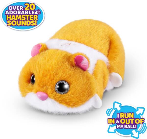 Pets Alive Hamstermania (Orange) by ZURU Hamster, Electronic Pet, 20+ Sounds Interactive, Hamster Ball Toy for Girls and Children - Image 3